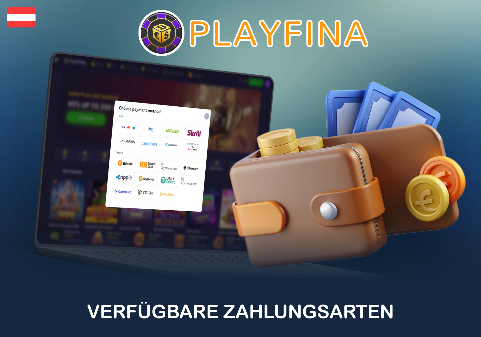 Zahlungsmöglichkeiten bei Playfina für österreichische Spieler