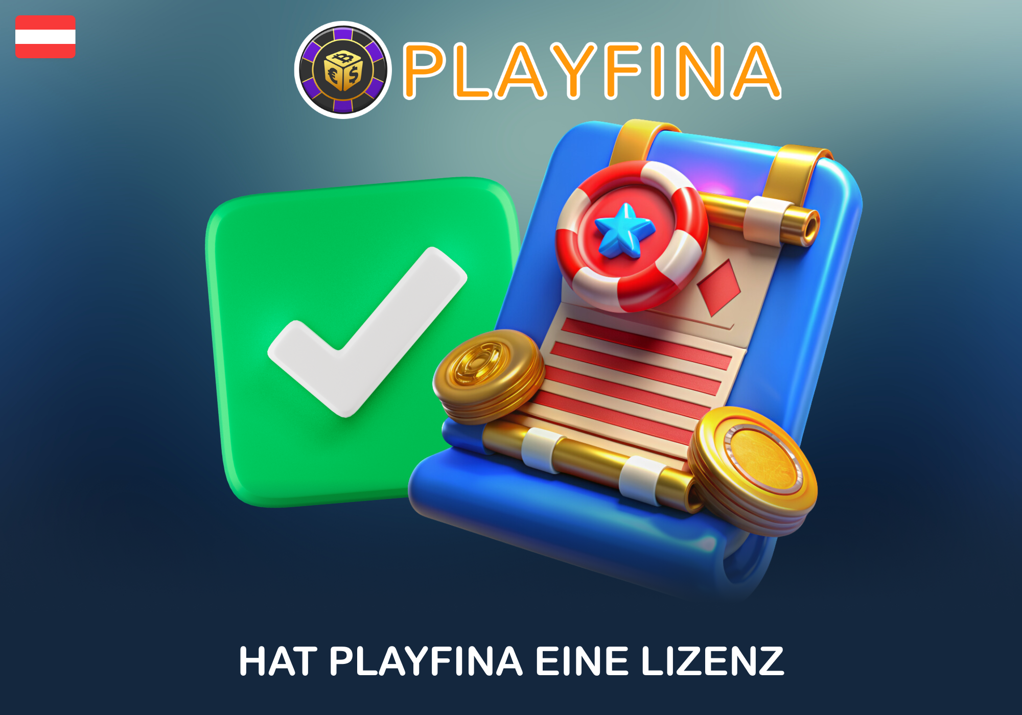 Lizenzdetails des Playfina Casinos für österreichische Nutzer
