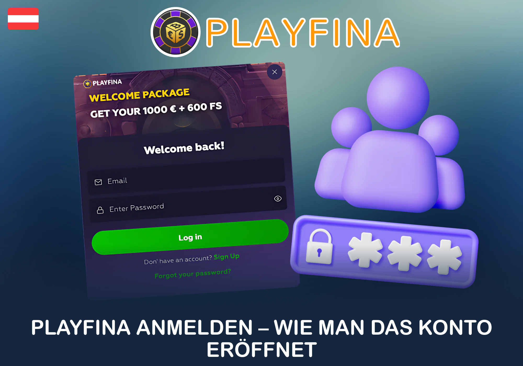 Playfina Anmeldeprozess